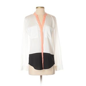 Ivanka Trump Blouse colorblock Long Sleeve elegant